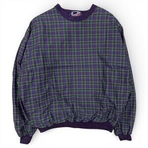 Vintage Sunderland Scotland Weatherbeater Golf Plaid Windbreaker Jacket L